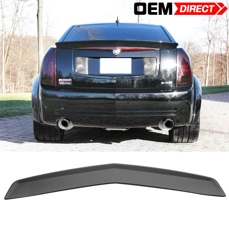 Fits 03-07 Cadillac CTS OE Style Trunk Spoiler Wing Painted Matte Black - ABS
