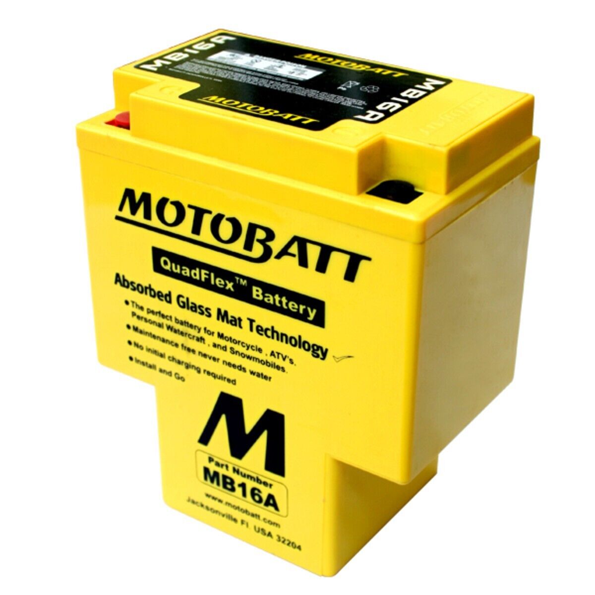 ✅✅ Motobatt MB16A QUADFLEX 12V AGM Battery  Replaces HYB16A-A/HYB16A-AB ✅✅