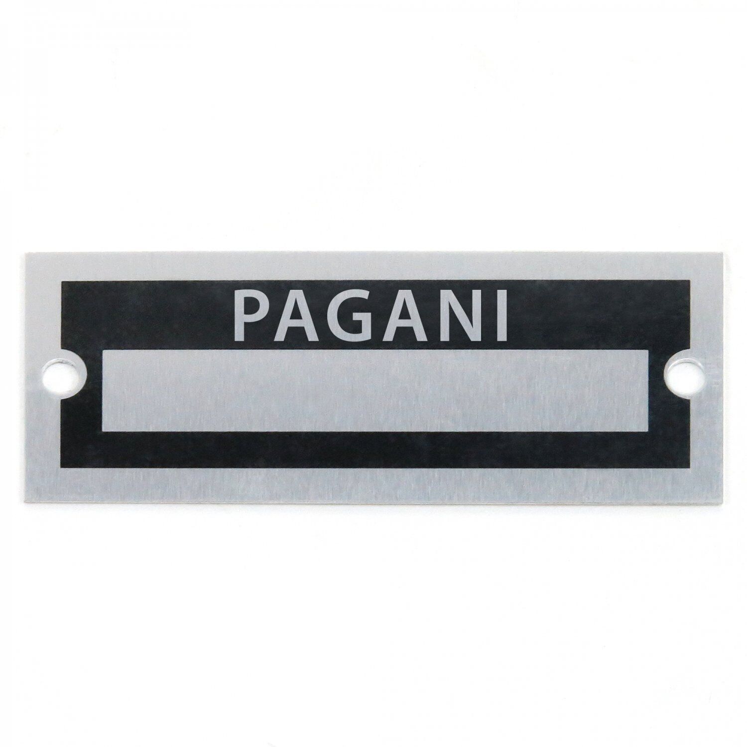 Blank Data Data Plate - Pagani