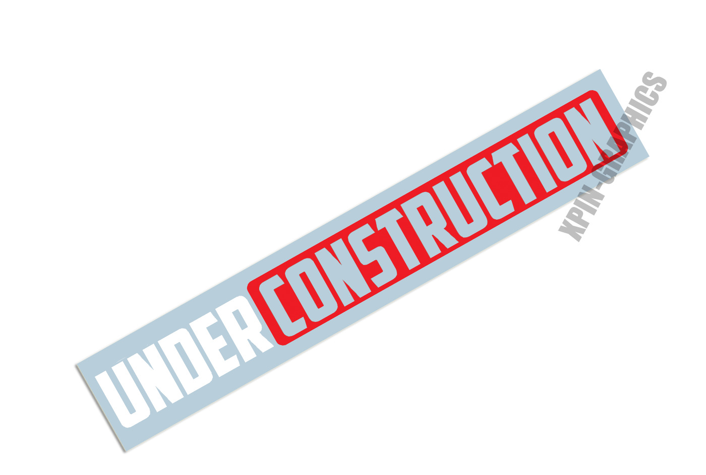 UNDER CONSTRUCTION Windshield Banner Decal Sticker Graphic 2 Color Sticker