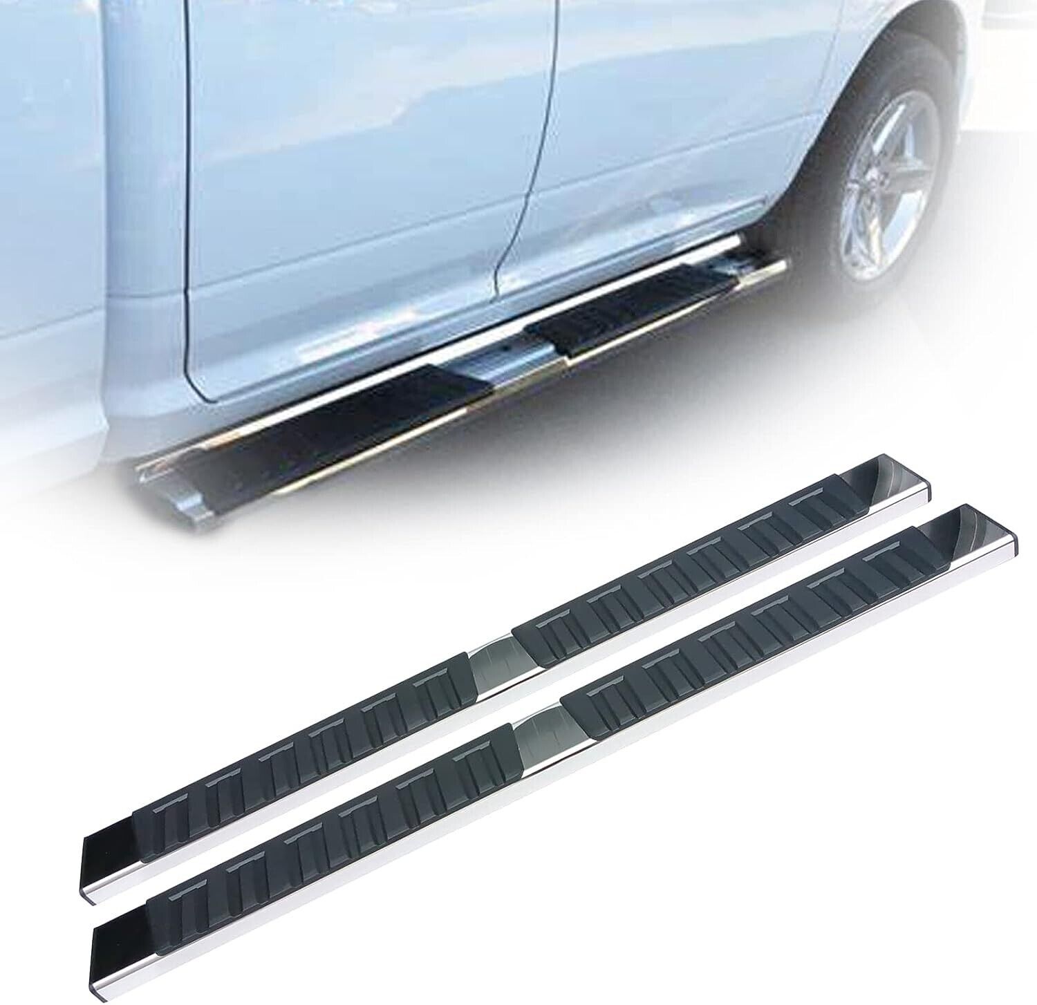 For 2015-2024 Ford F150 F250 F350 Super Duty Crew Cab Running Boards Side Steps
