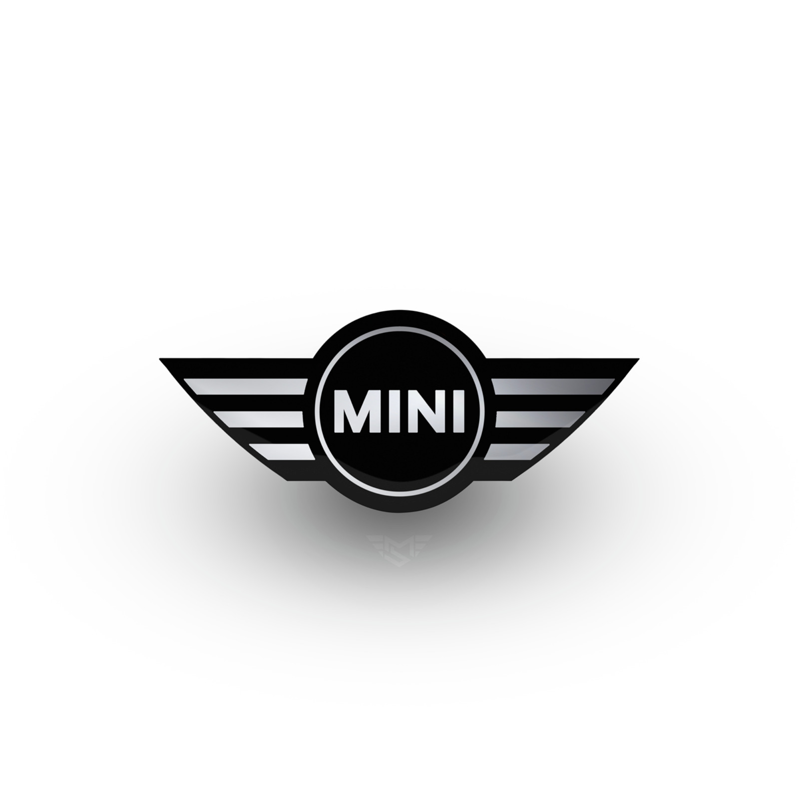 MINI Cooper S JCW Steering Wheel Badge Gel Overlay Chrome FITS ALL MINI