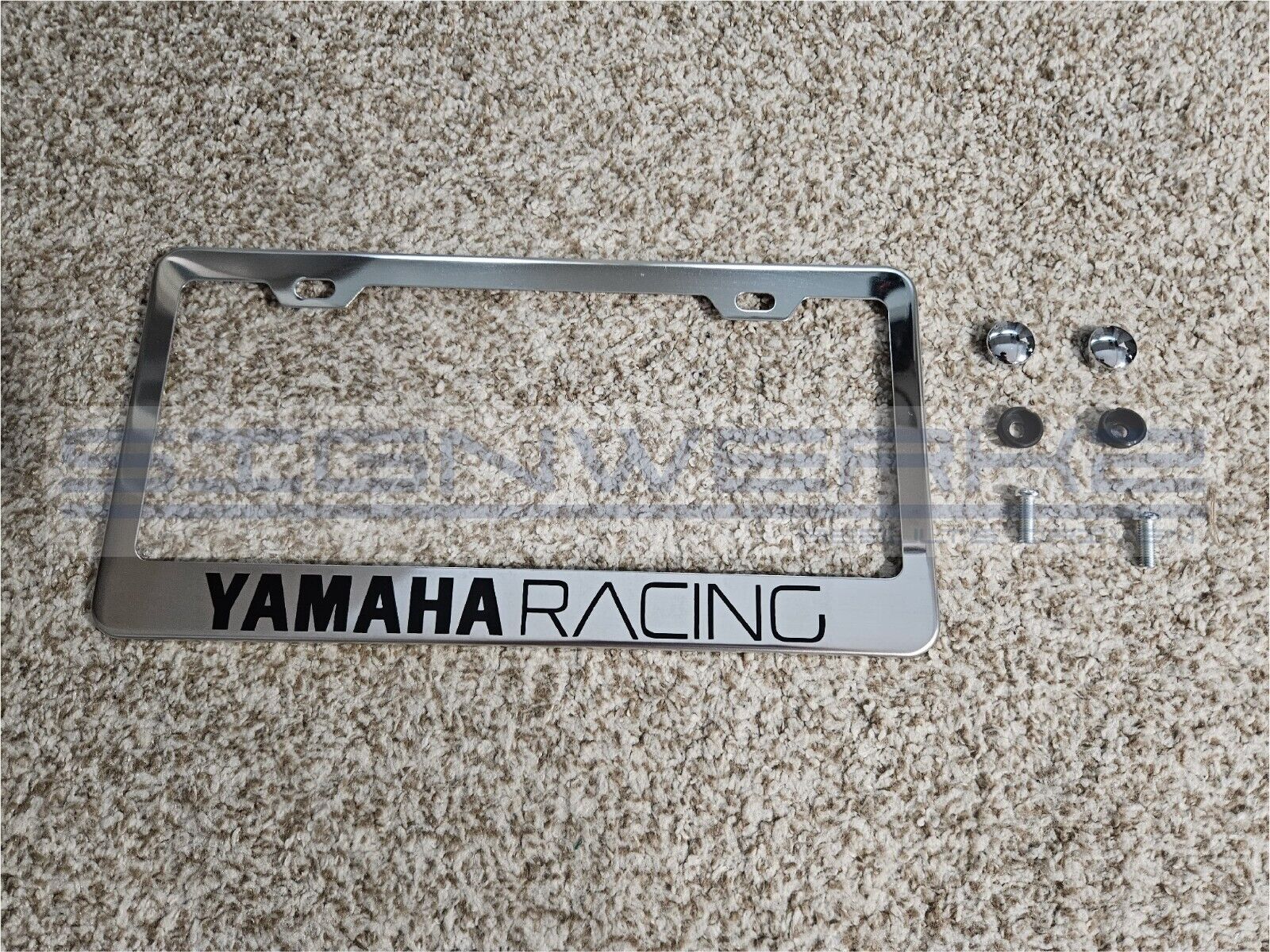 Yamaha Racing Chrome Stainless Steel US/Canada License Plate Frame