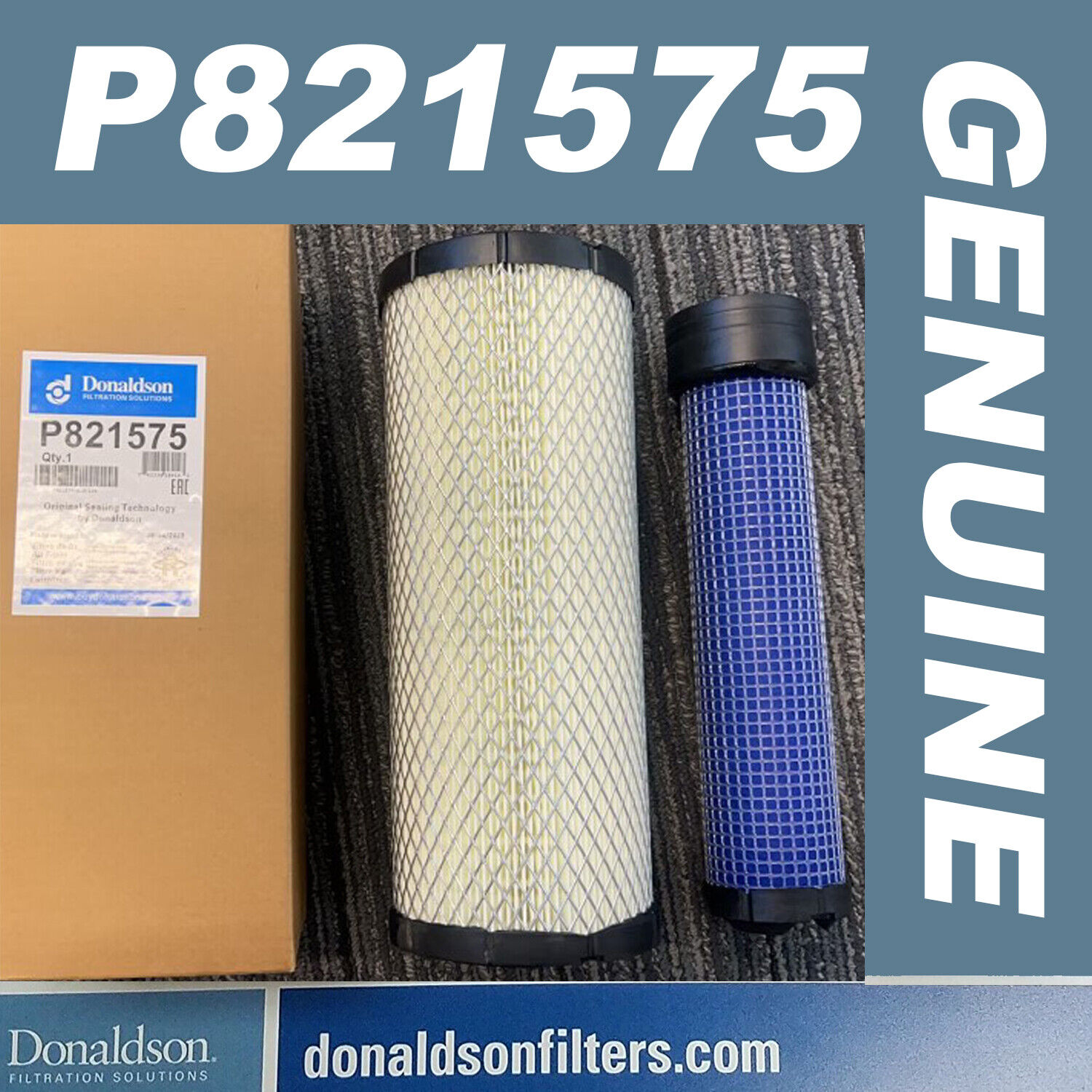 NEW GENUINE P821575 + P822858 Air Filter Sets for Donaldson FPG05 AIR CLEANERS