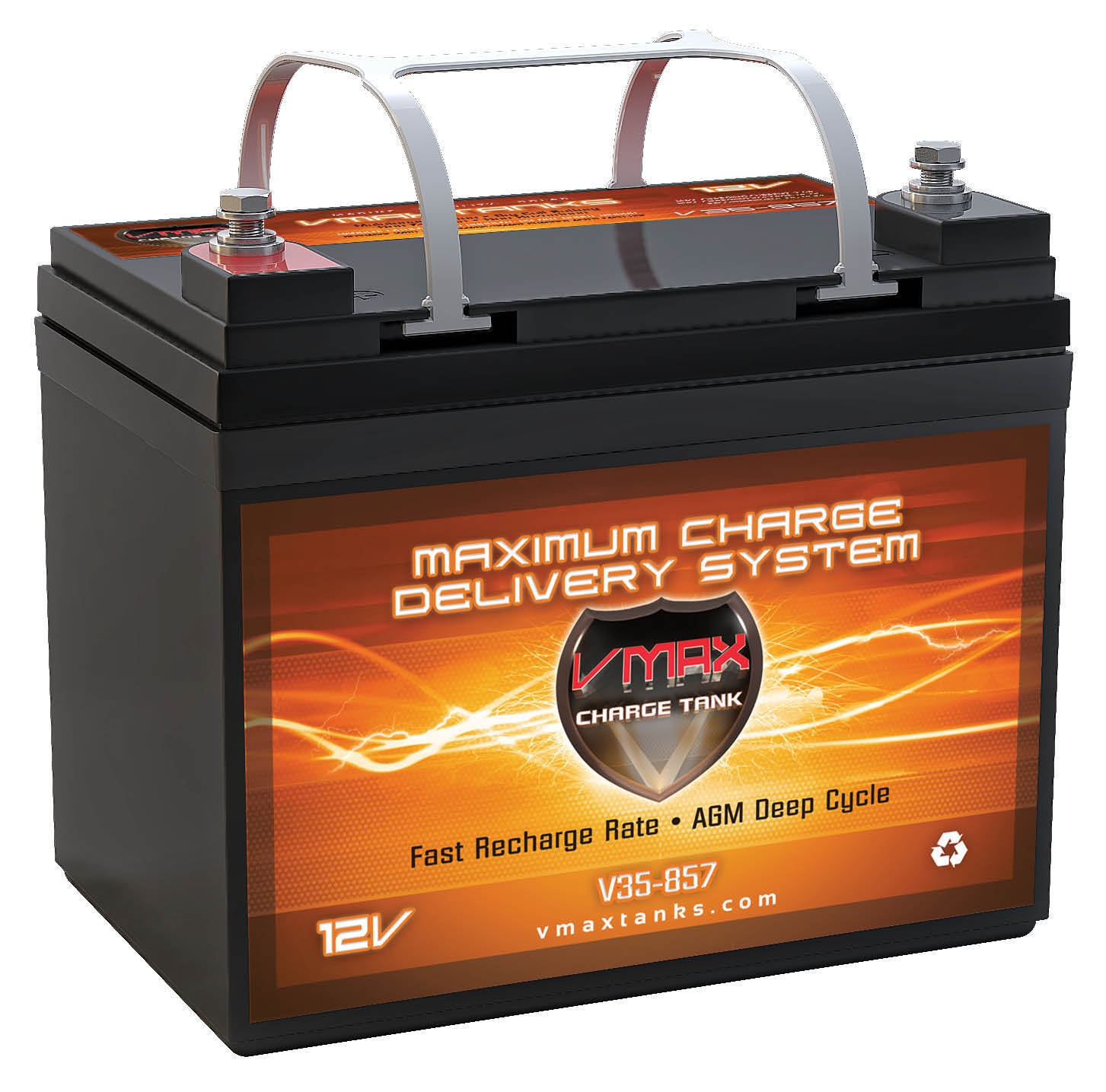 VMAX V35-857 Trolling Motor AGM Battery for Sevylor 12V Electric Trolling Motor