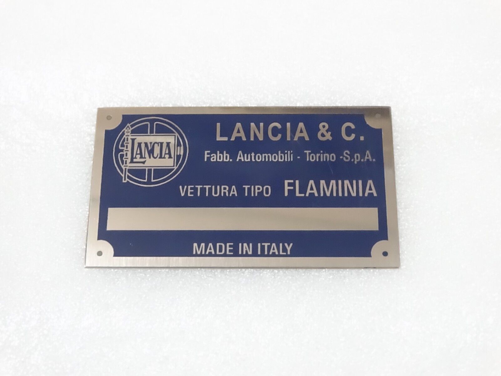 DATA PLATE FOR TYPENSCHILD LANCIA SCHILD LANCIA FULVIA SPORT IGM 4690 OM #V243-3