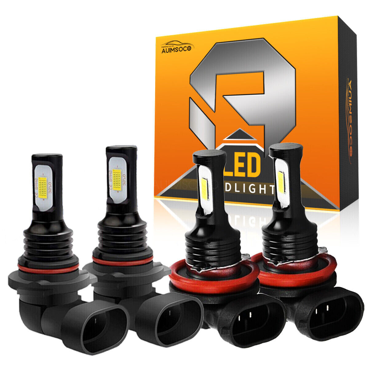 COB LED Headlights Light Bulbs Kit 6000K For Chevy Silverado 1500 2500 2007-2015