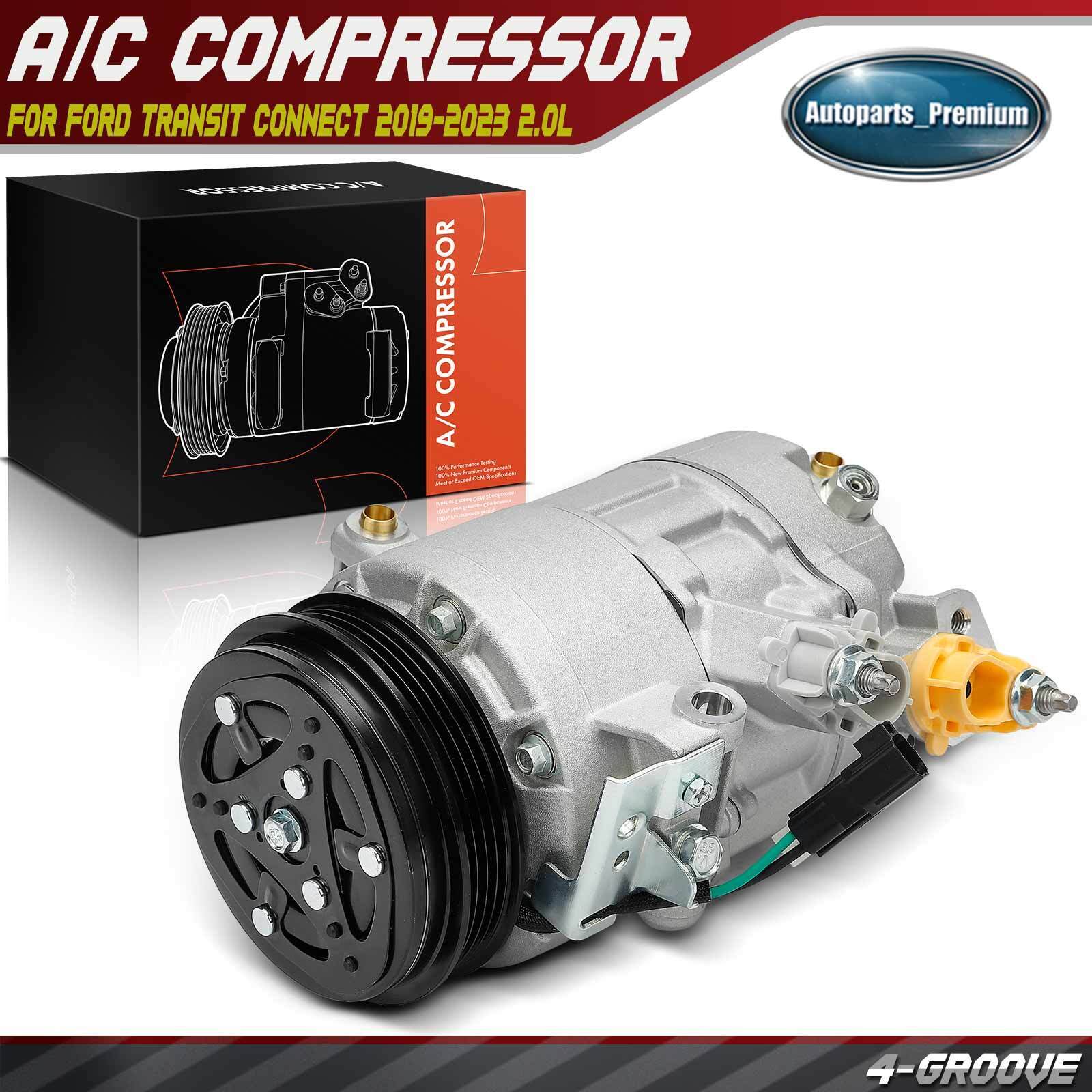 New A/C Compressor with Clutch for Ford Transit Connect 2019 2020-2023 L4 2.0L