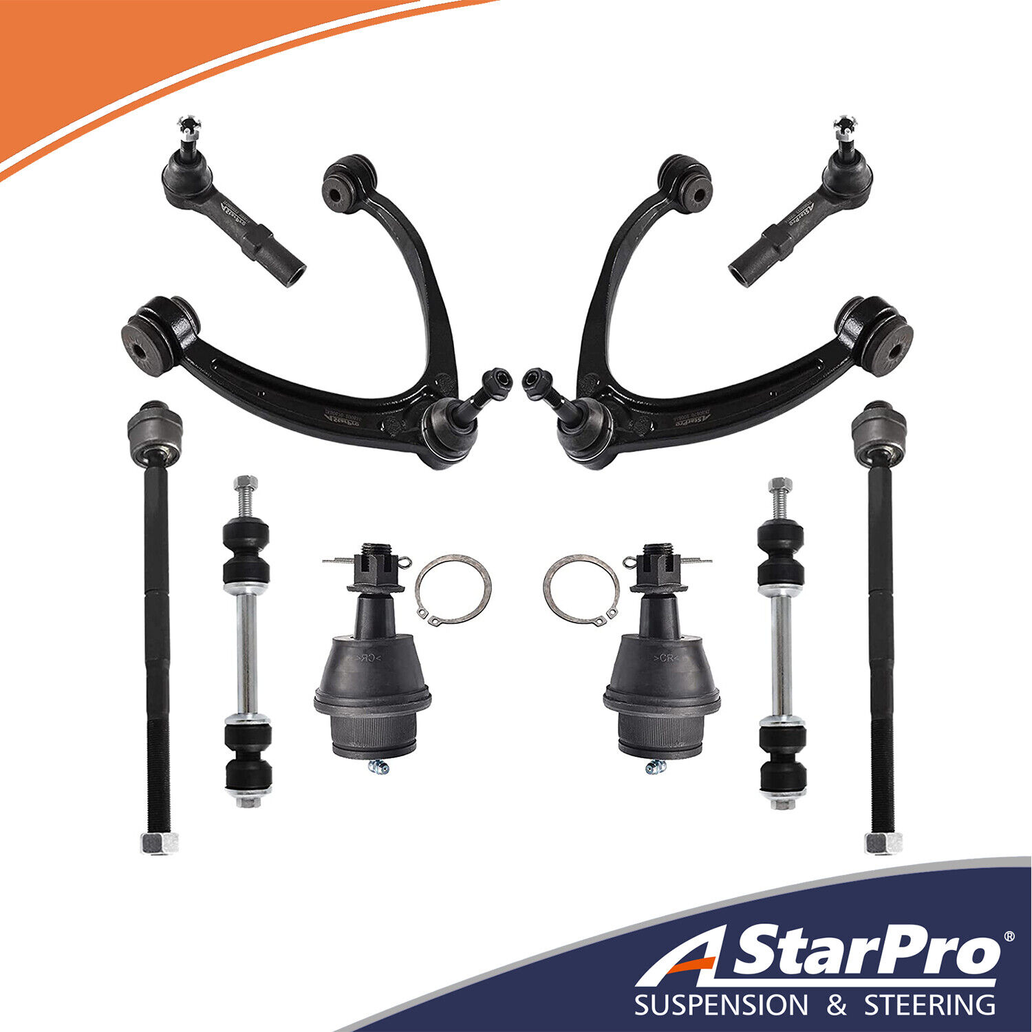 10pc Front Upper Control Arms Ball Joints for Chevy Silverado GMC Sierra 1500