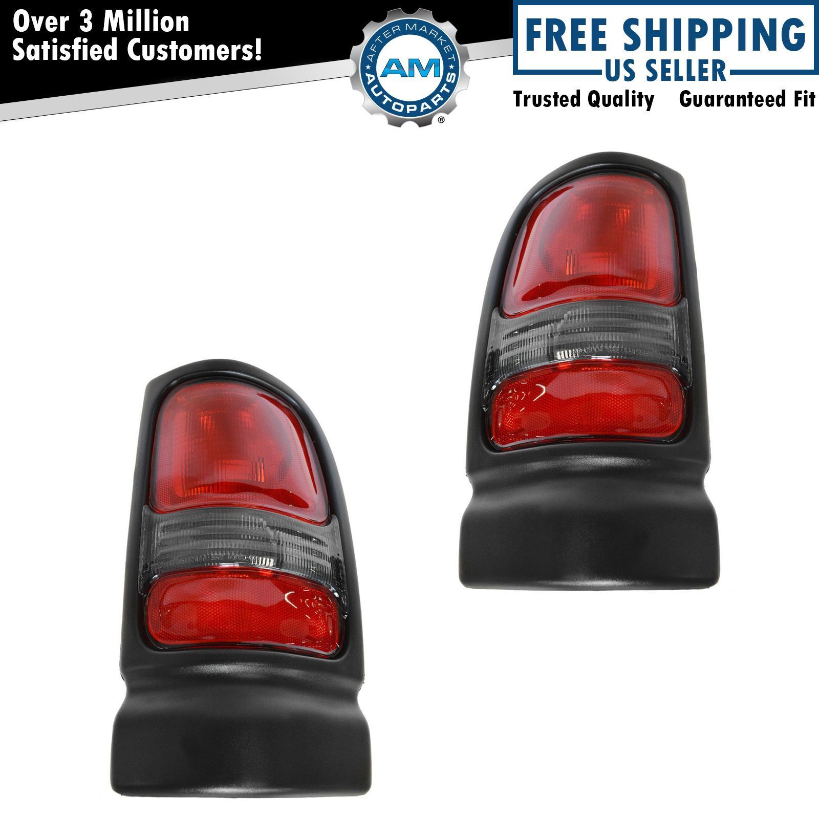 Tail Lights Taillamps Left/Right Pair Set for 94-02 Dodge Ram 1500 2500 3500