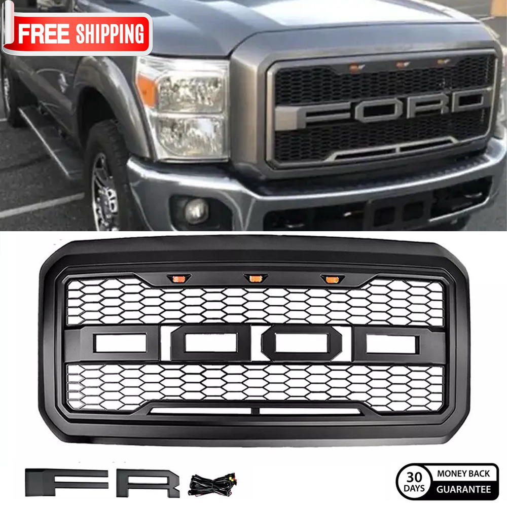 Raptor Front Grille Grill Letters Light For 2011-2016 Ford F250 F350 F450 F550