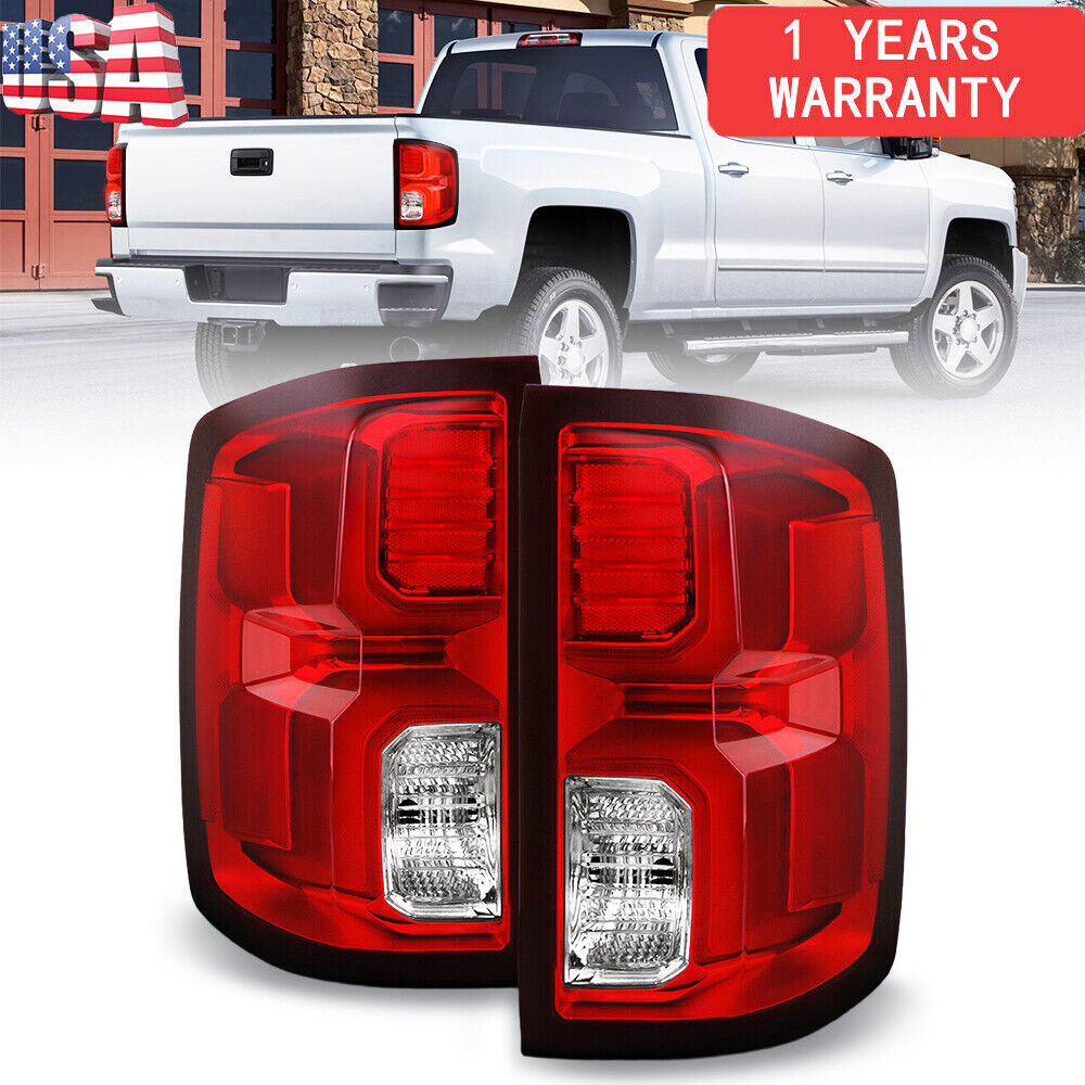 LED Tail Light Lamps For 2014 2015-2018 Chevy Silverado 1500 [Incandescent] Rear