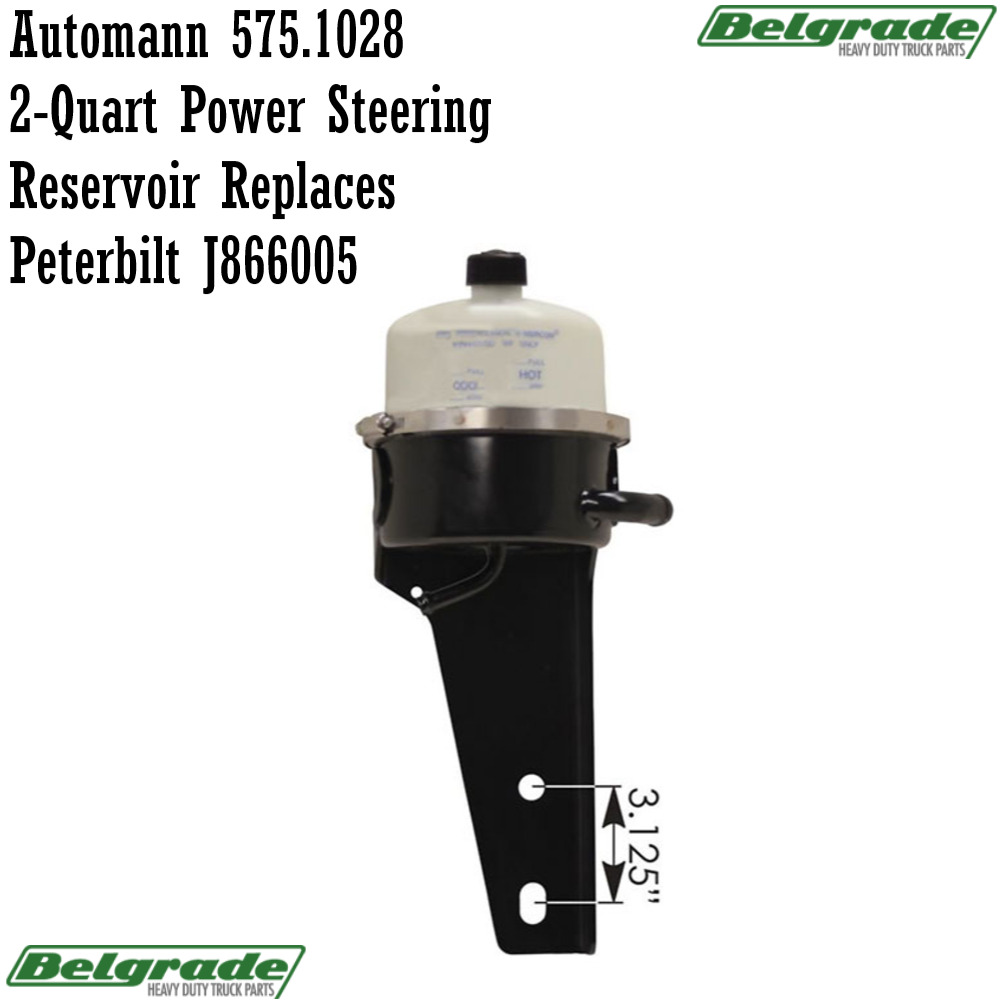 Automann 575.1028 2 Quart Power Steering Reservoir Replaces Peterbilt J866005