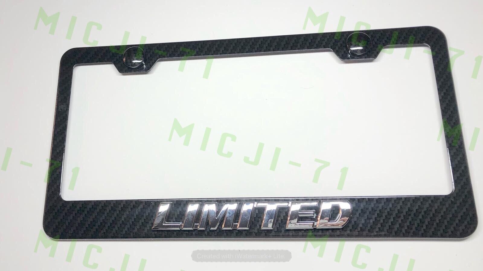 3D Limited Emblem Carbon Fiber Style Stainless Metal License Plate Frame
