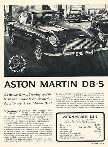 1964 Aston Martin DB5 DB-5 Coupe Road Test Classic Article A2