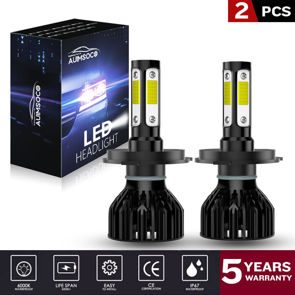2Pcs H4 9003 HB2 LED Headlight Bulb Kit High Low Beam For Honda CR-V 1997-2014