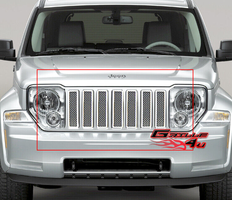 Fits 08-11 2011 Jeep Liberty Stainless Mesh Grille Insert
