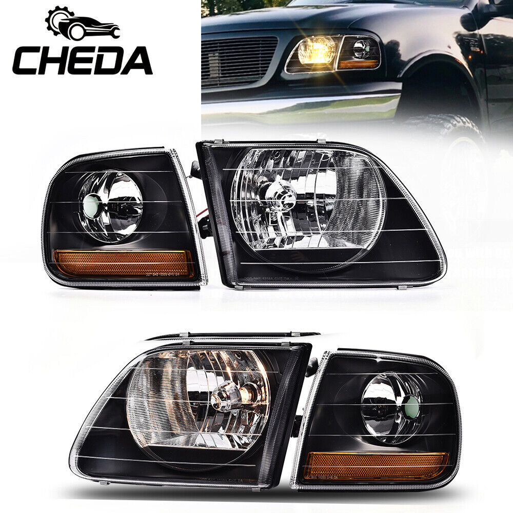 LIGHTNING STYLE HEADLIGHTS CORNER PARKING LIGHTS FIT FOR F150 EXPEDITION NEW