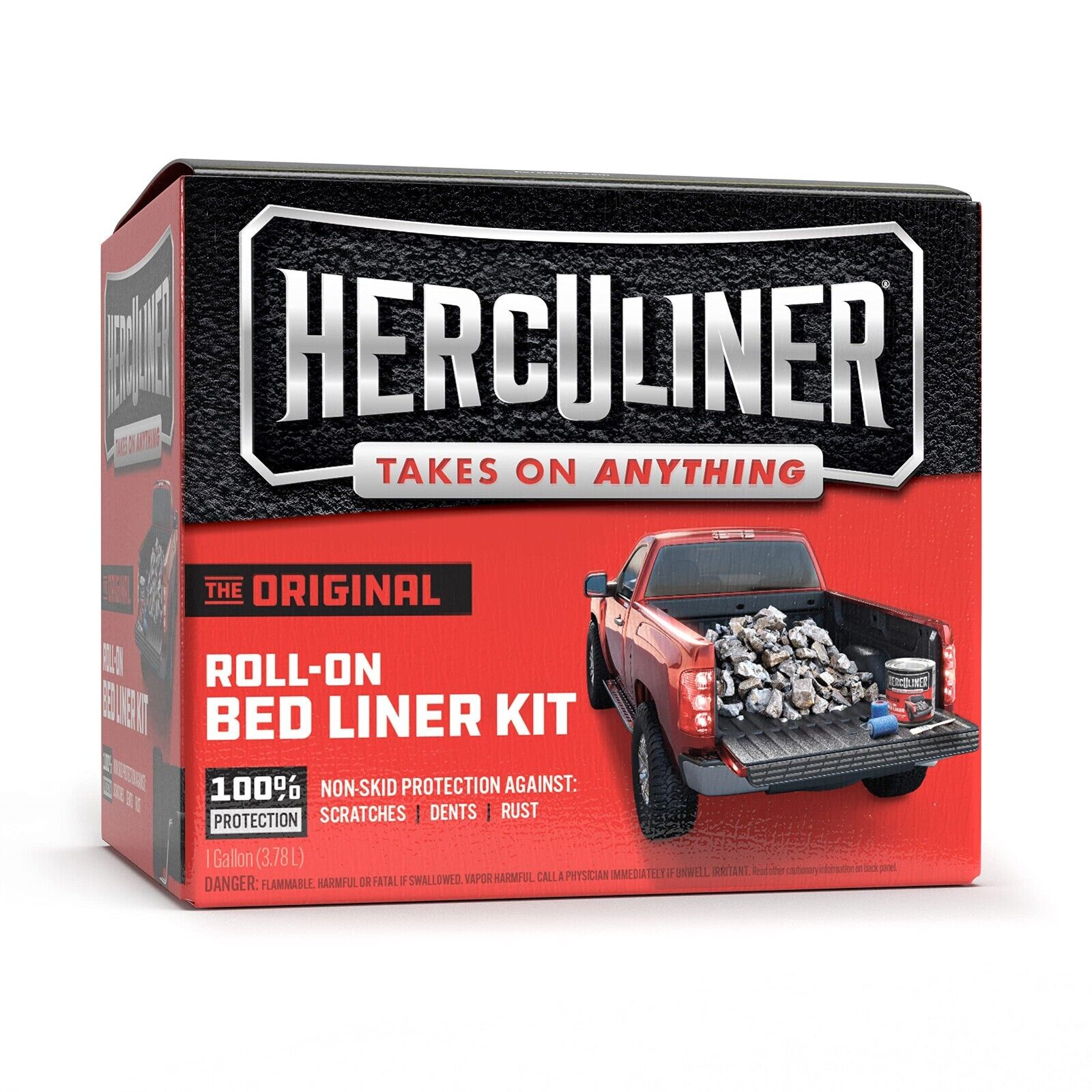 Herculiner HCL0B8 Truck Bed Liner Kit For Pick-Up Truck Beds, Black