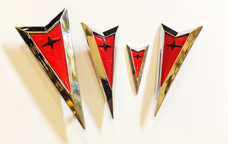 NEW 06-09 Pontiac Solstice Arrowhead Arrow Emblem Badge Kit Set 4 pcs