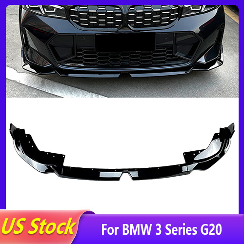 3x Gloss Black Front Lip Spoiler for BMW 3 Series G20 LCI M Sport 320i 2023+
