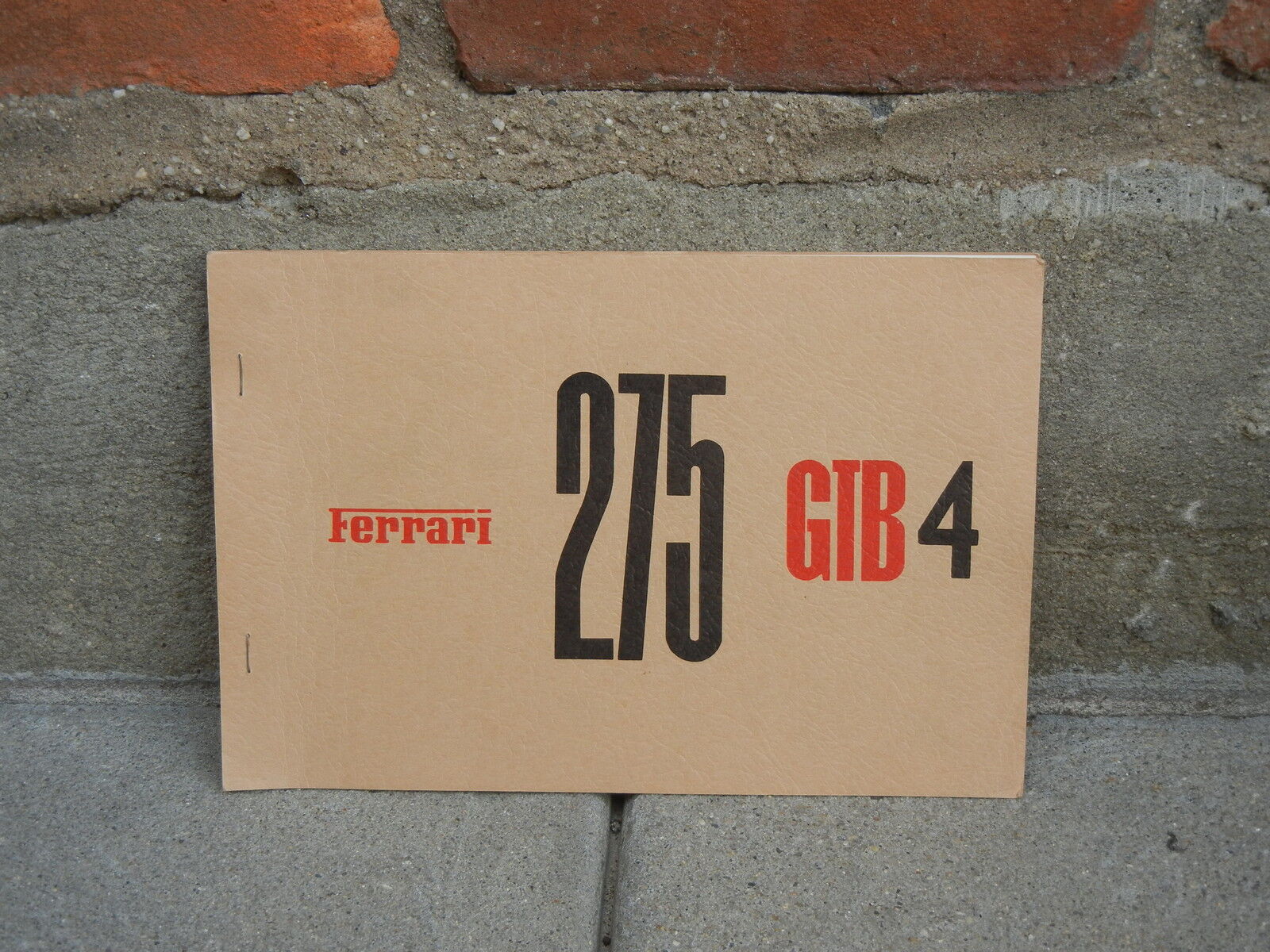 FERRARI 275 GTB4  SPARE PARTS BOOK MANUAL IN EXCEPTIONAL CONDITION OVERALL.