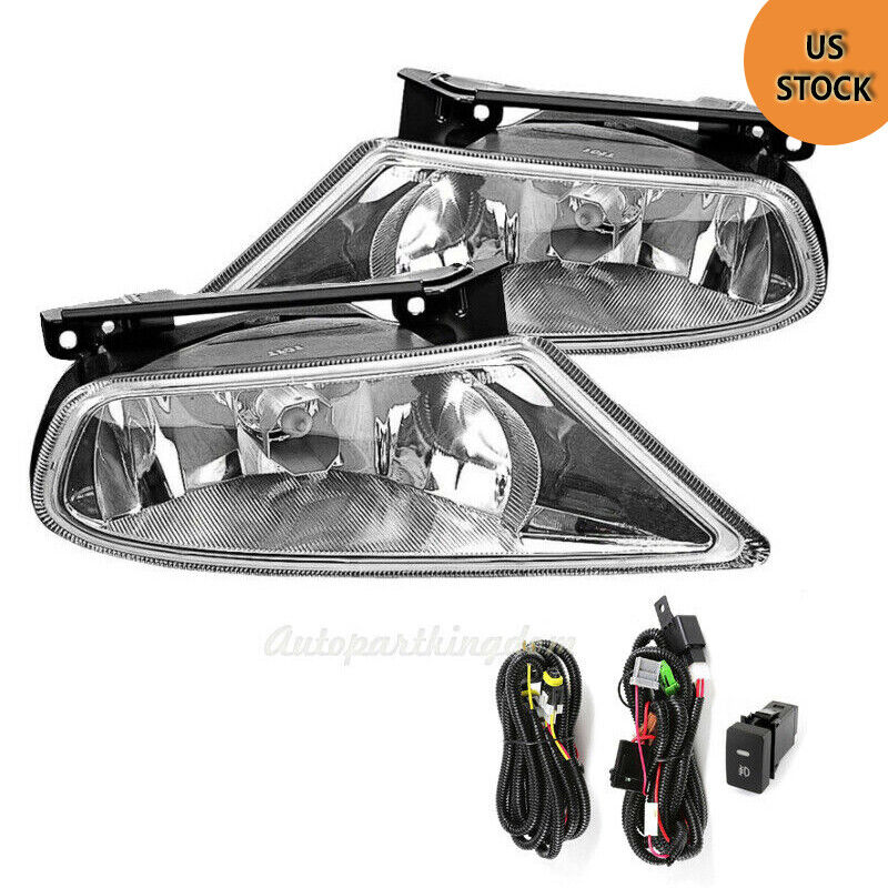 For 2005-2007 Honda Odyssey Left & Right Bumper Lamps Fog Lights Kit Clear