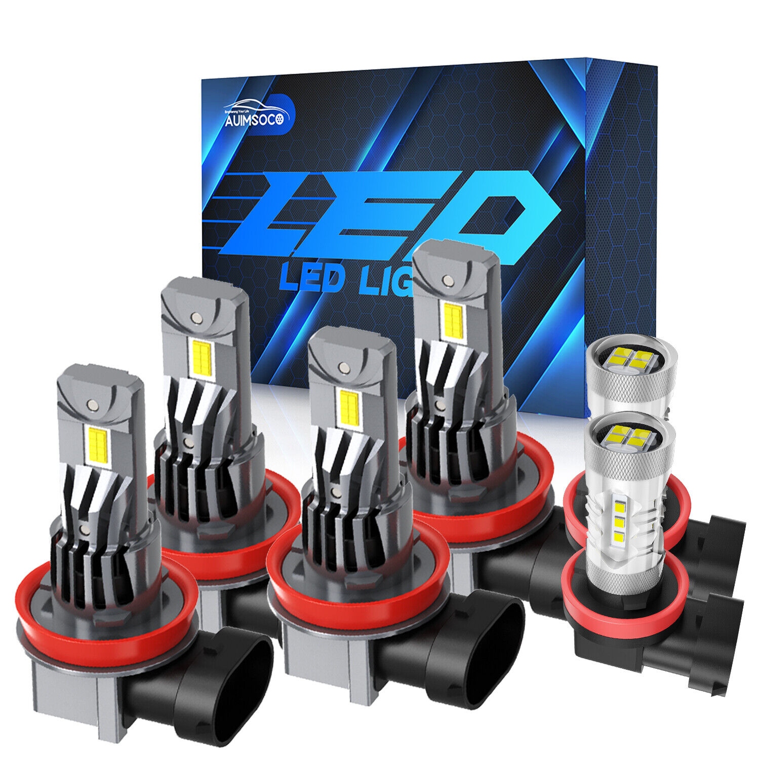 For Nissan Altima 2007-2018 6000K LED Headlight Bulb High Low Beam+Fog Lights