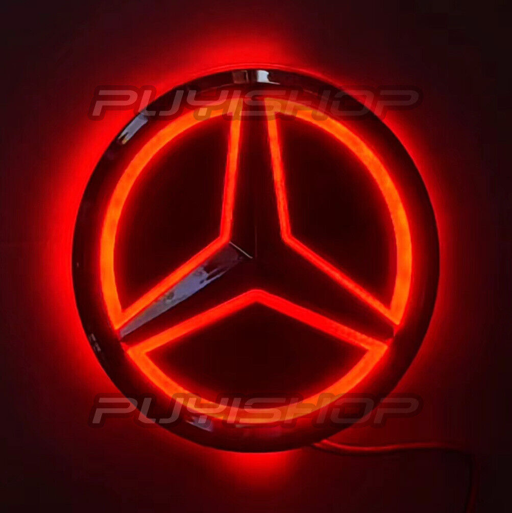 5D Car Led Tail Logo Red Light Badge Emblem Star For Mercedes-Benz S300L S350