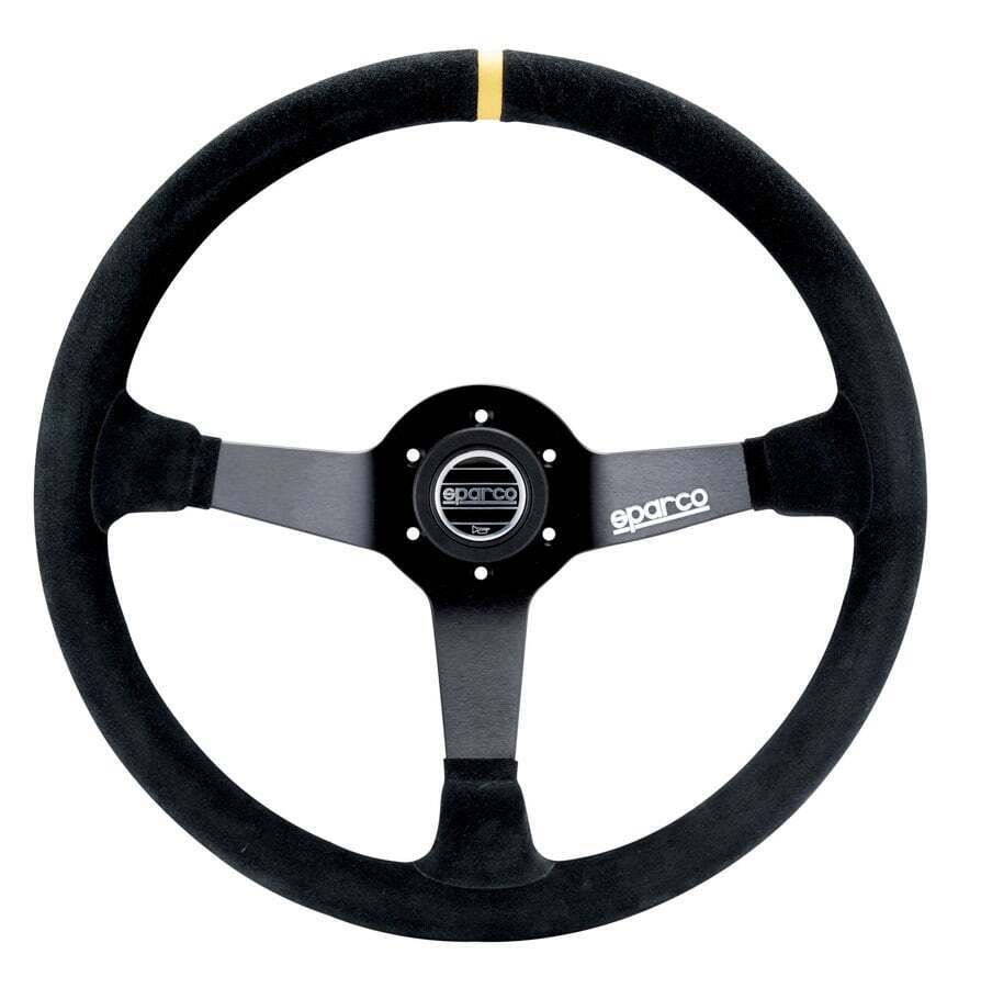 Sparco 015R345MSN Steering Wheel - R345 - 350 mm Diameter - 3-Spoke - 63 mm