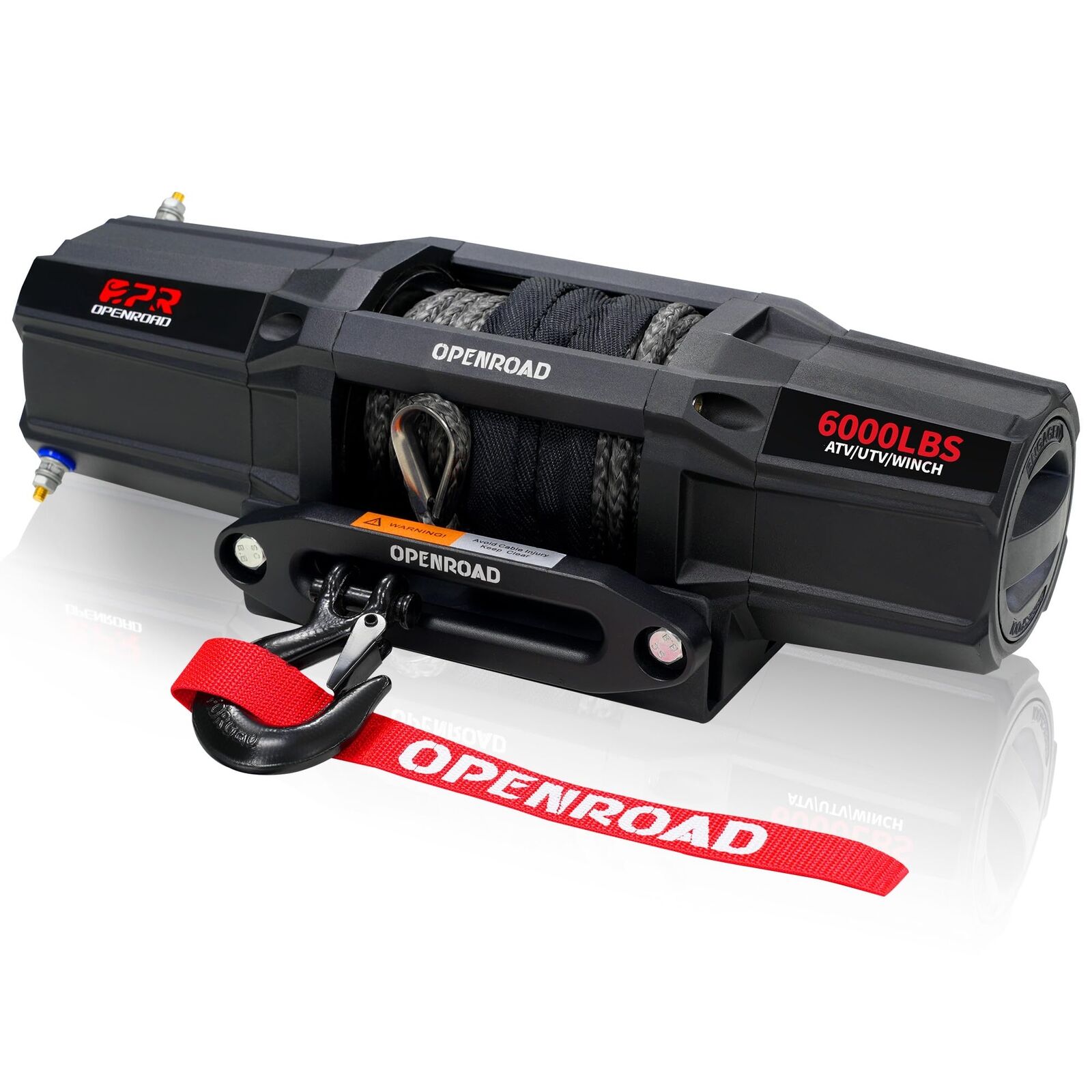 OPENROAD 6000 lbs ATV/UTV Winch,12 V Towing Off-Road Electric Winch.