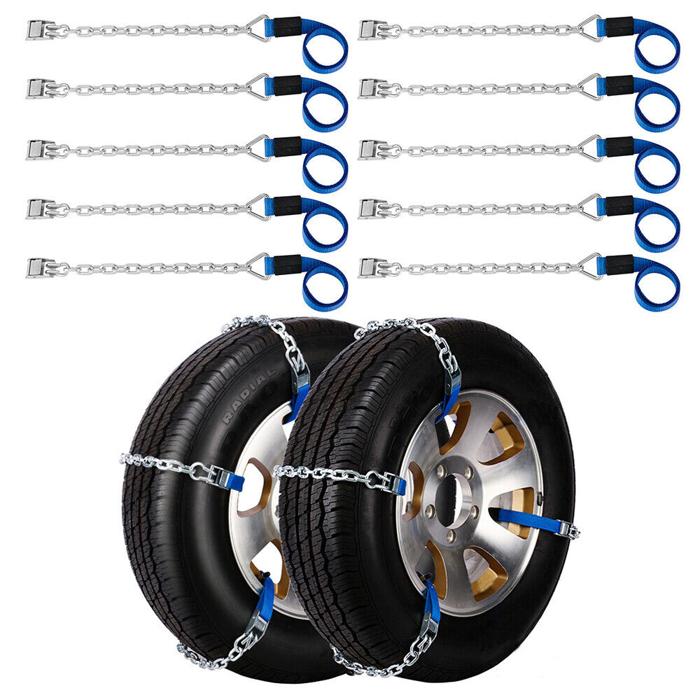 10Pcs Wheel Tire Snow Chains For Car Truck Anti-skid Emergency Winter Universal