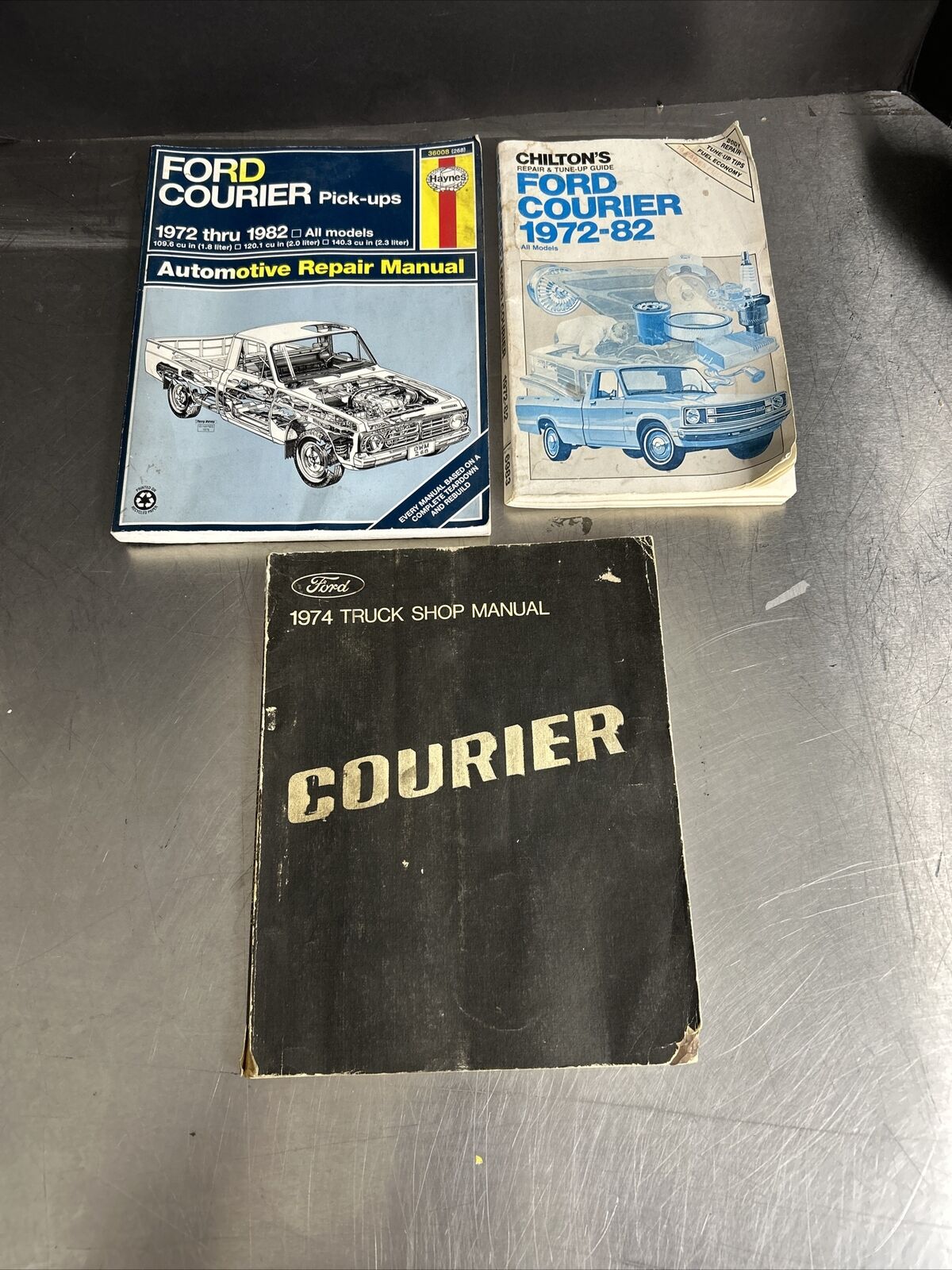 Lot Of 3 Ford Courier Repair Manuals 