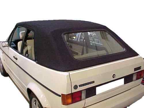 VW RABBIT CABRIOLET 80-94 CONVERTIBLE TOP BLACK  STAYFAST CLOTH 