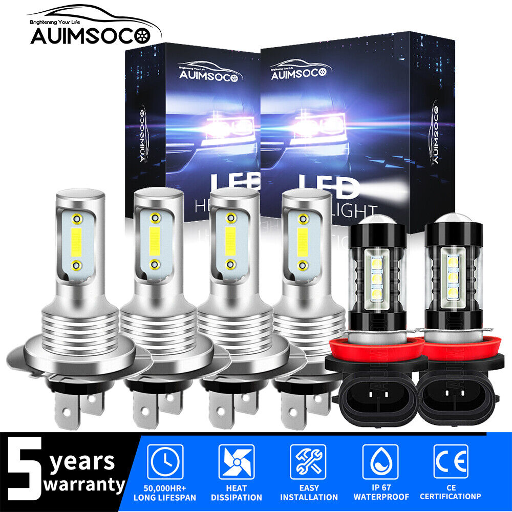 For Hyundai Sonata 2011 2012 2013 2014 LED Headlight Bulbs + Fog Light Combo Kit