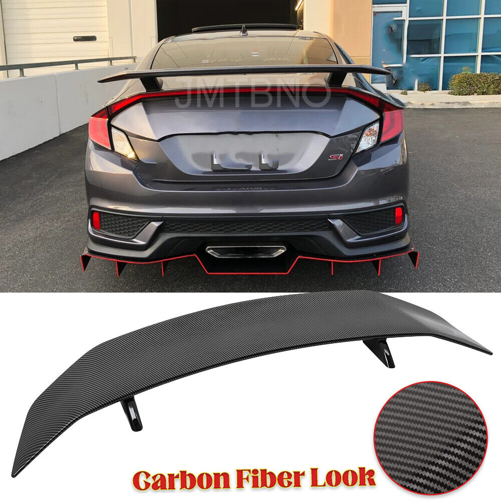 47\'\' For 2016-2021 Honda Civic Rear Spoiler GT Style Racing Trunk Wing Carbon