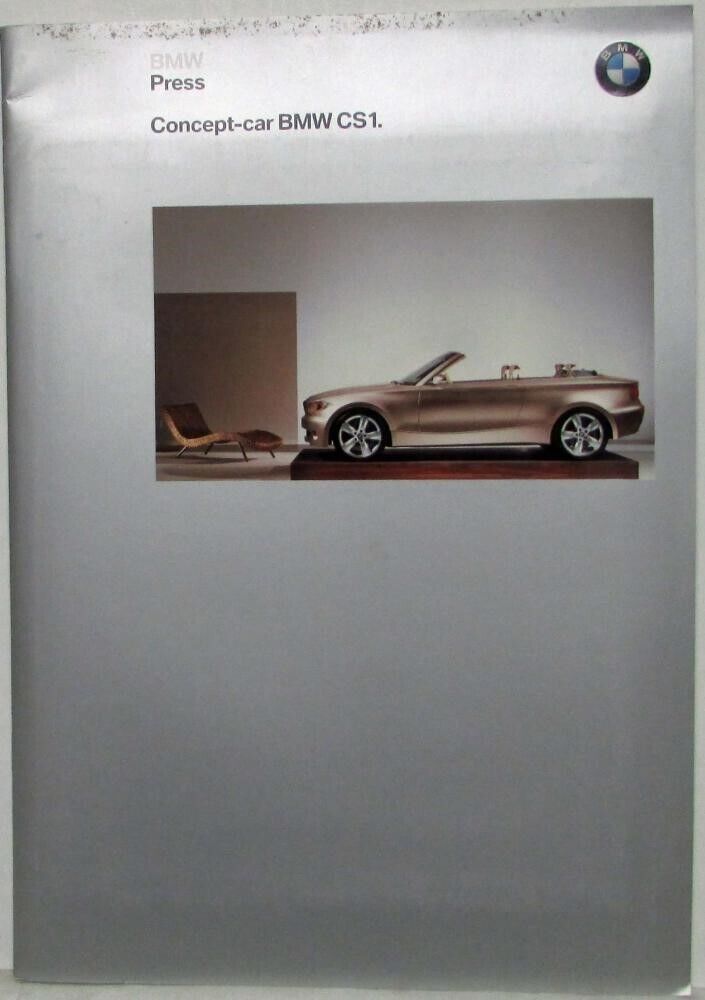 2002 BMW CS1 Concept Car Media Information Press Kit - French Text