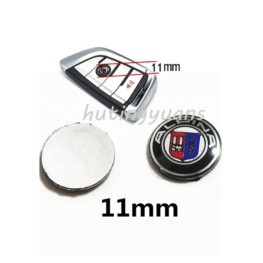 3pcs 11MM Round Shape Car key logo stickers for ALPINA B7 Exterior Accessories