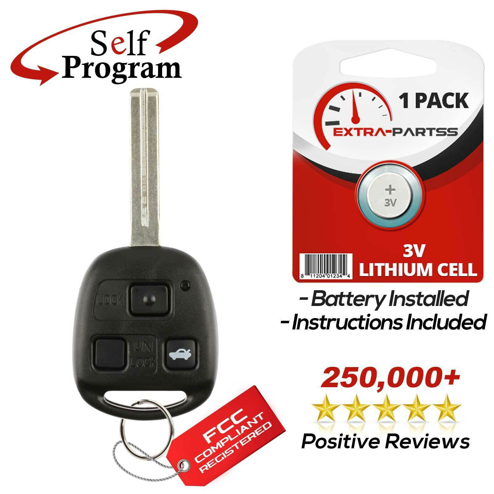 For 1998 1999 2000 Lexus LS400 Remote Key Combo Keyless Entry Fob