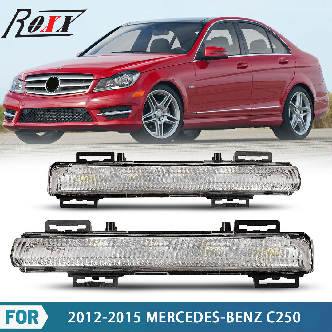 Fog Lights For 2012-2014 Mercedes Benz C200/C300/C63 AMG 12-15 C250/C350 LED L+R