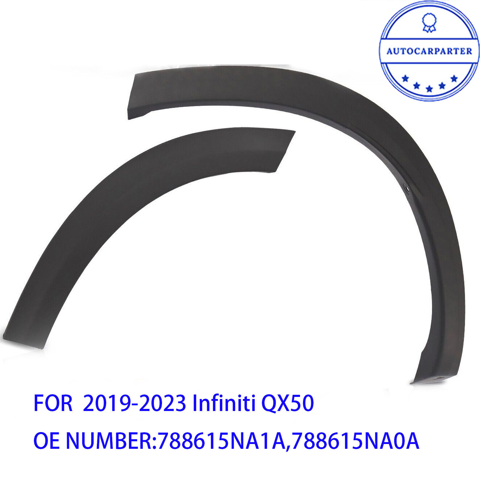 For 2019-2023 Infiniti QX50 Rear Wheel Opening Door Flare Molding Trim Left Set