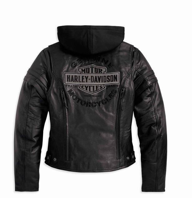 Harley-Davidson Women\'s Miss Enthusiast 3 in 1 Leather Jacket