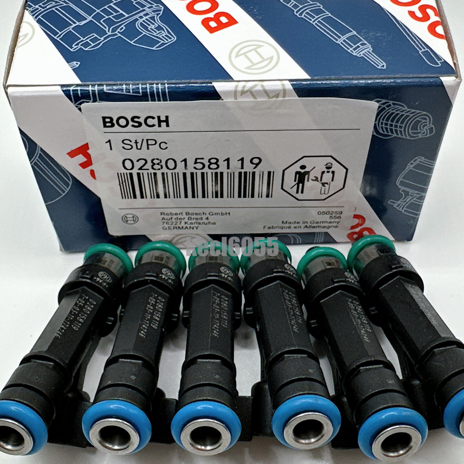 6X Bosch OEM Fuel Injector 0280158119 For Jeep Dodge Wrangler Chrysler 3.3L 3.8L