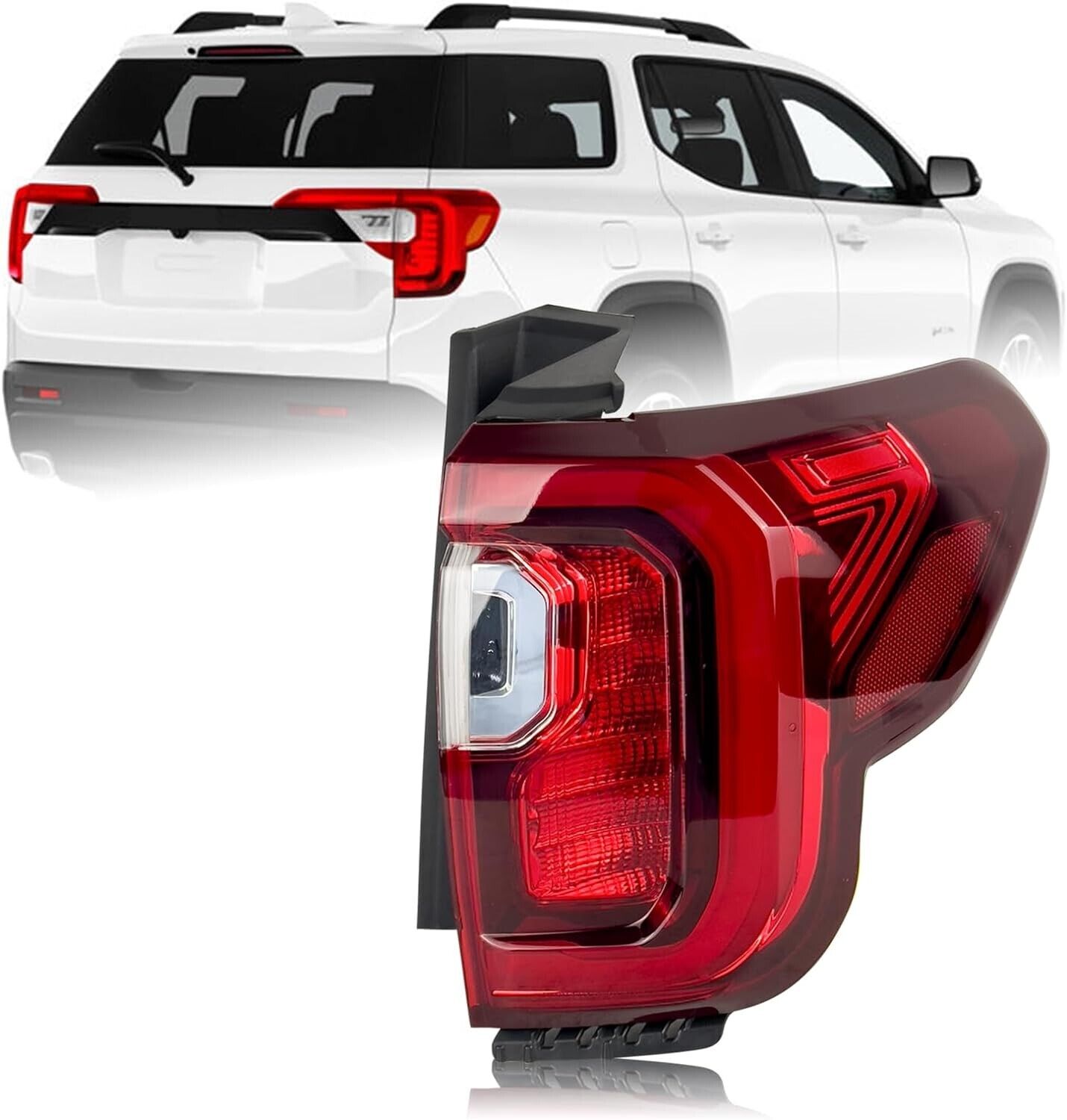 For 2020-2023 GMC Acadia w/ Chrome Trim LED Tail Light Brake Lamp Passenger Side