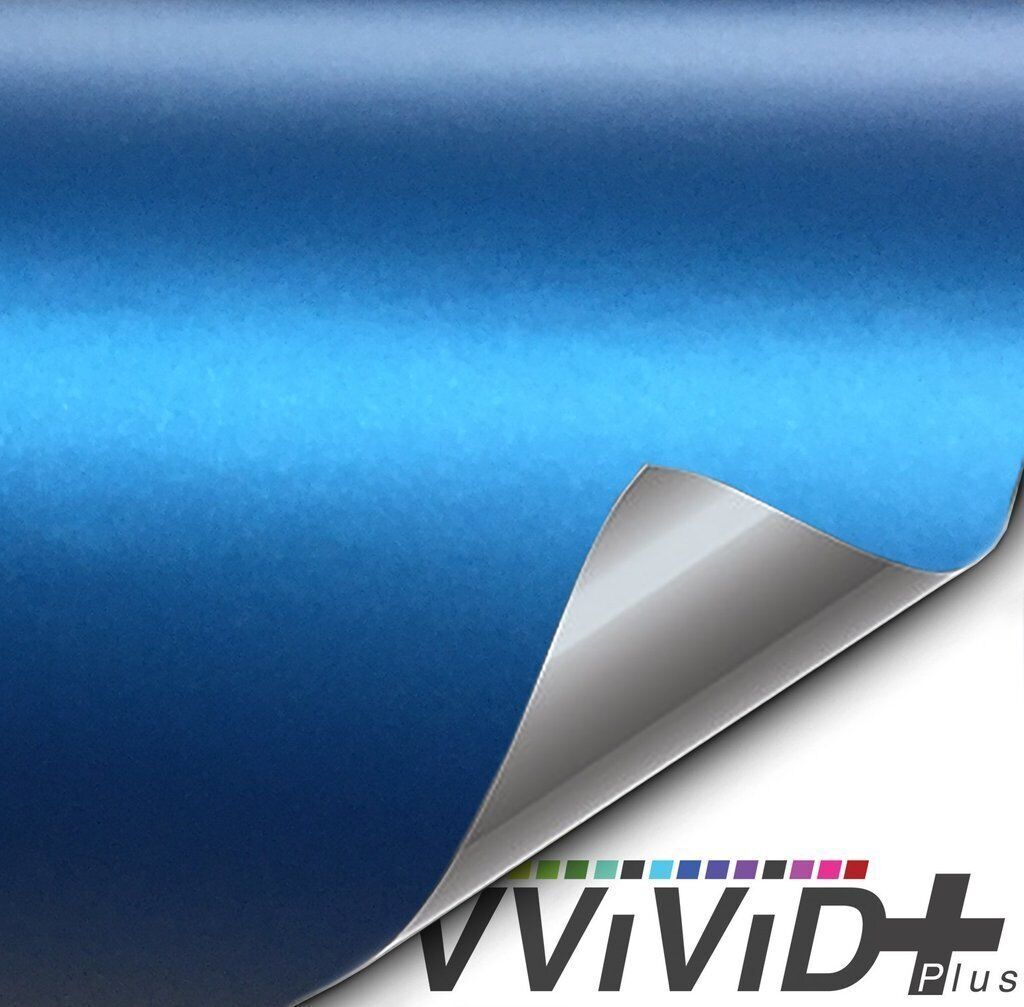 VVivid 2020 VVivid+ Matte Metallic Blue (Ghost) Vinyl Car Wrap Film | V203