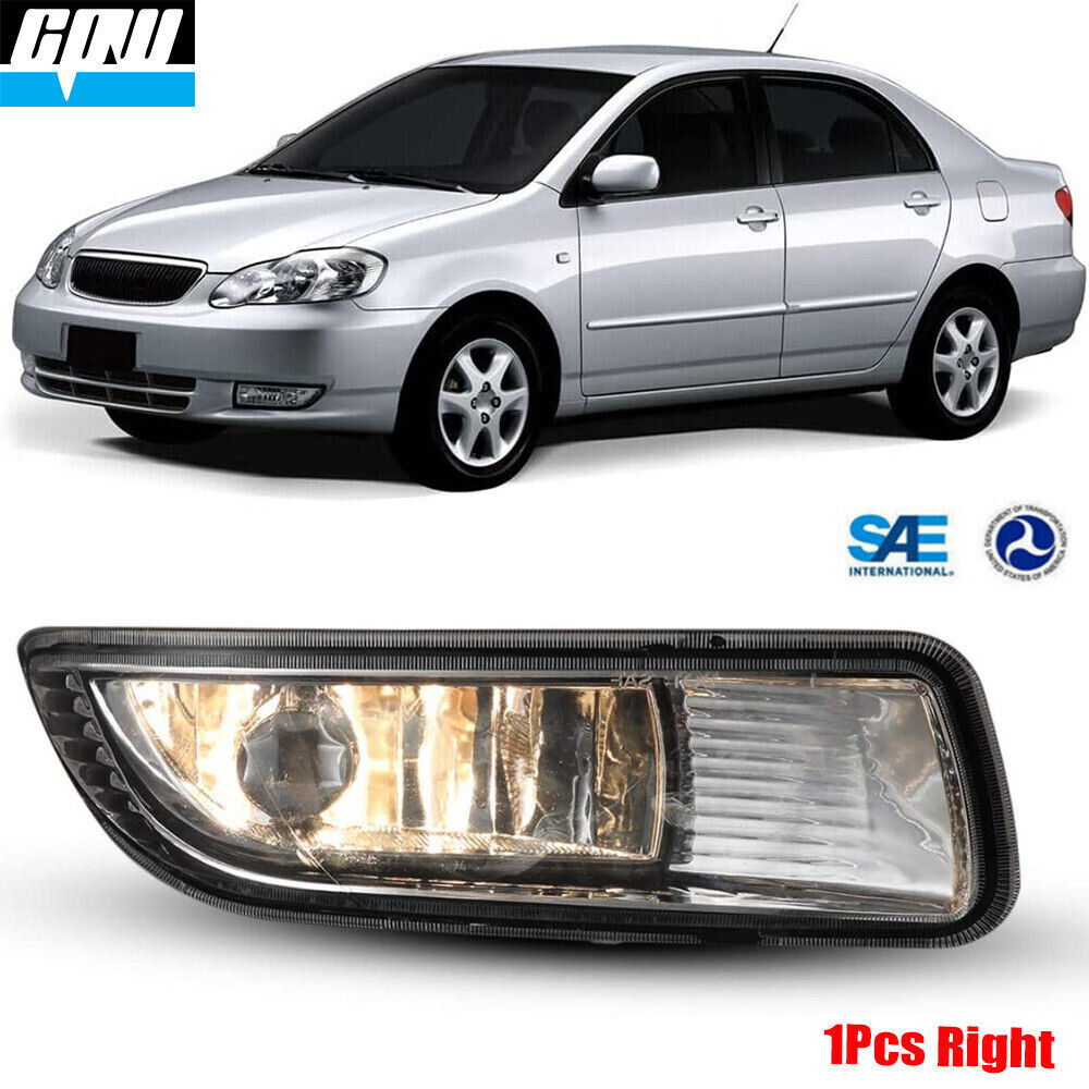 Fog Lights for 03-04 Toyota Corolla Bumper Driving Lamps Clear Lens Right Side