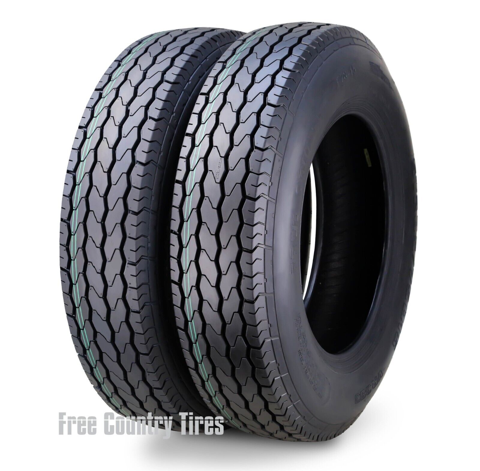 Set 2 Trailer Tires ST205/75D15 205 75 15 F78-15 Free Country LRC 6 Ply 101L