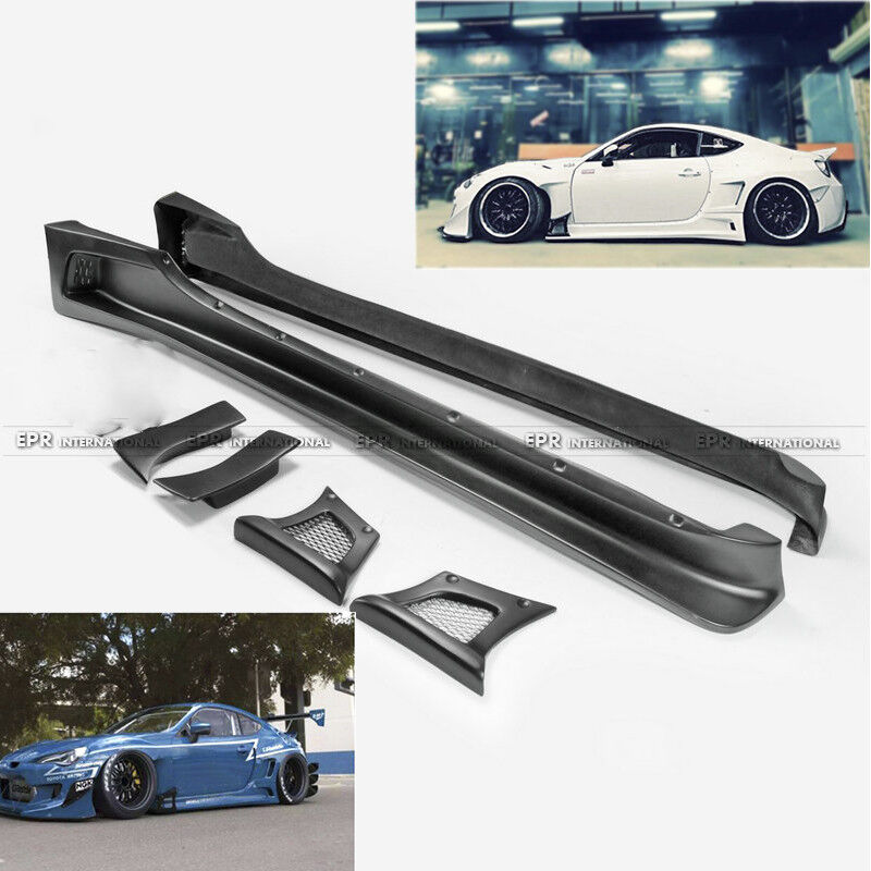 RB Ver3 Style FRP Side Skirt Widebody Kits For Toyota FT86 GT86 FRS Subaru BRZ