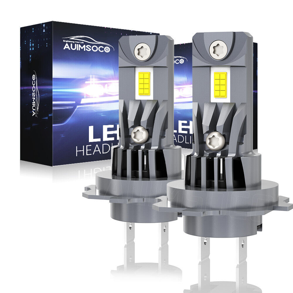 2Pcs H7 LED Headlight Combo Bulbs Kit High or Low Beam 8000K Super White Bright