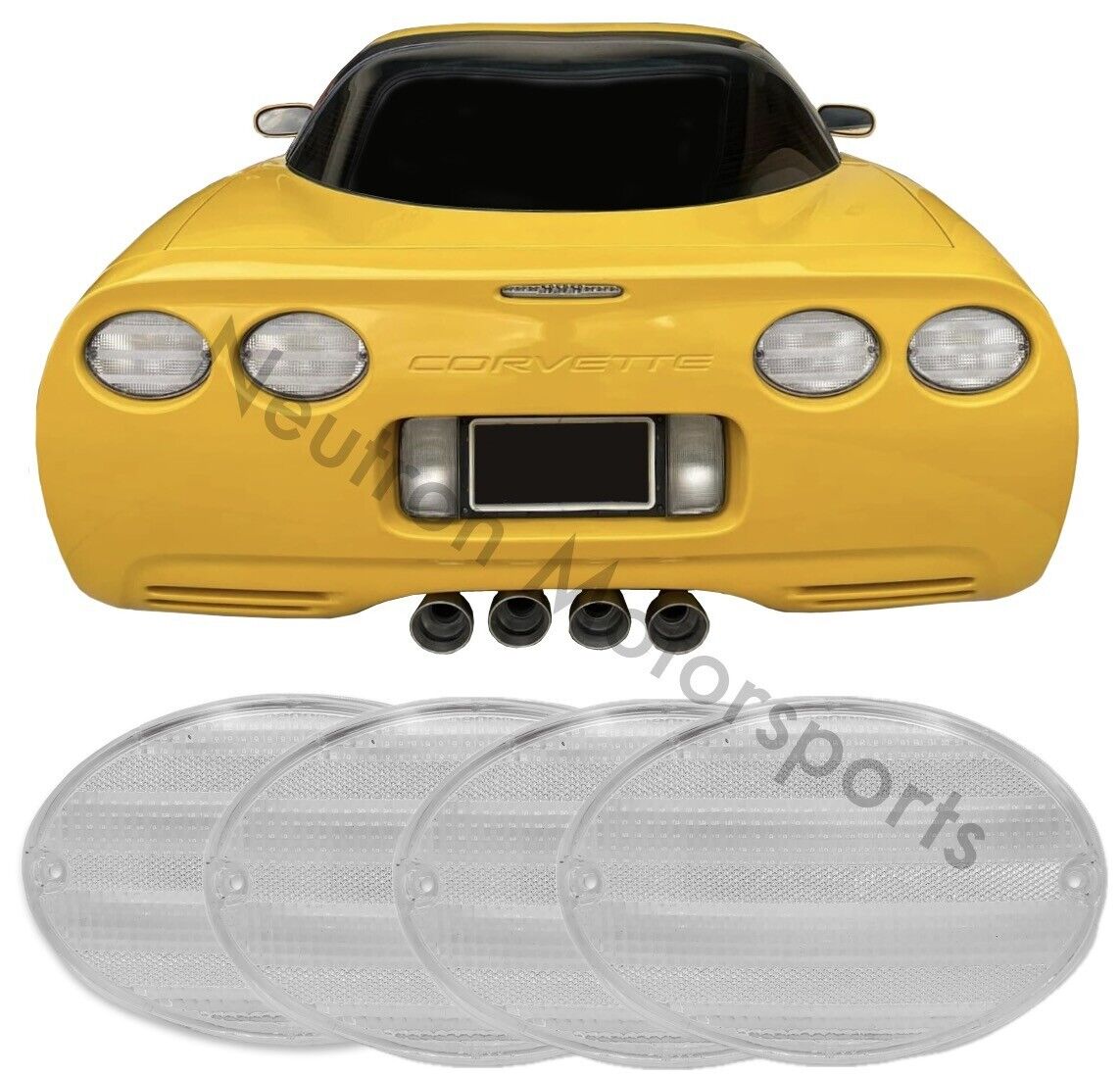 For 1997-2004 C5 Chevy Corvette Vette Z06 Clear Tail Light Lamp Lenses 4pcs